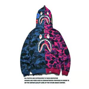 bape shark red moletom com capuz
