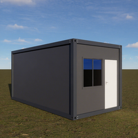 Maison conteneur en acier de 20 pieds, pliable, préfabriquée, en verre, exportée de Chine, avec structure en acier pré-découpée, duplex, modulaire