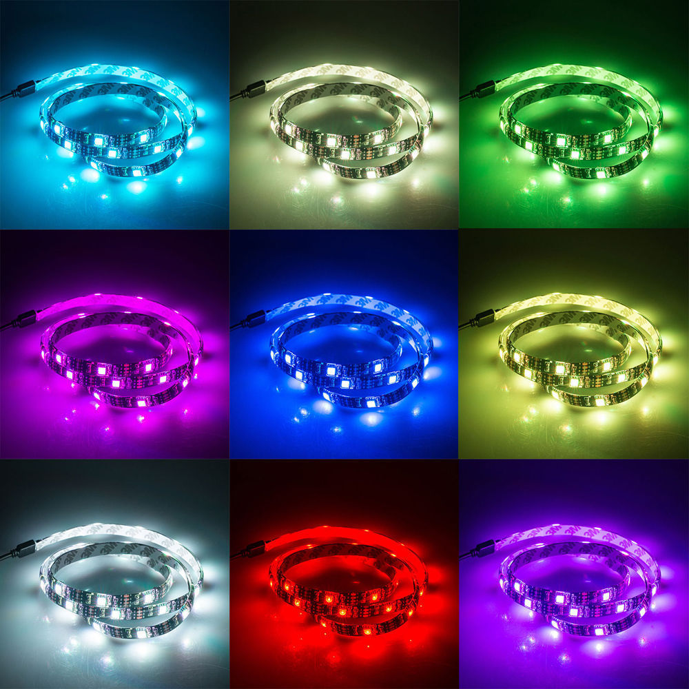 1m 2m 3m 4m 5m 20 Keys Music Control Rgb Usb Powered 5v 5050 Led Backlight Tv Usb Powered Led Strip Back Lights for Tv Computor · image 2