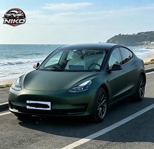 NIKO Film PET Super Matte Olive Green Violet Vinyl Wap Film Car Wrapping <b>Sheet</b> <b>Sticker</b> High Quality - Product Image 1