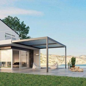 Golcarré rétractable motorisée en <span class=keywords><strong>aluminium</strong></span> avec télécommande, toit étanche, Pergola <span class=keywords><strong>ou</strong></span> gazébo - Product Image 1