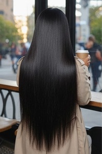 Pelucas de Cabello Humano Virgen Indio de 14 Pulgadas con Frente de Encaje HD, Lisas, Pre-Desplumadas, con Cutícula Alineada, 13X4 - Product Image 6