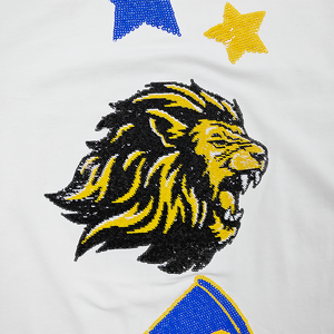 <span class=keywords><strong>T</strong></span>-<span class=keywords><strong>shirt</strong></span> Super comode da <span class=keywords><strong>donna</strong></span> alla moda <span class=keywords><strong>motivi</strong></span> Casual con paillettes eco-friendly di alta qualità magliette traspiranti larghe per l'estate - Product Image 4