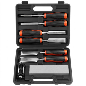 Wood Chisel Set 10 Pc Chromium Vanadium Steel Straight Tip Home Woodworking Kit - Product Image 5
