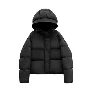 Vente directe d'usine femmes veste courte en duvet de canard haut de gamme épaissie coupe-vent surdimensionné à capuche pain <span class=keywords><strong>doudoune</strong></span> - Product Image 2