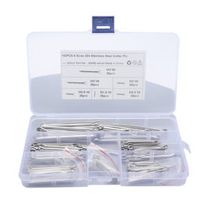 IQIHUI 150Pcs 304 Stainless Steel Cotter <b>Pin</b> 6 Sizes M1.5 To M4 General Use Safety <b>Pins</b> - Product Image 1