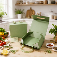 Boîte cadeau pliable mate avec intérieur doublé de satin et fermeture à ruban pour cadeaux, commandes en gros et logo personnalisé