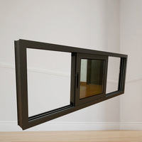 Ventana Corredera Horizontal de Aluminio con Perfil de Aleación de Aluminio de Bajo Precio, Ventana de Vidrio con Marco de Acero Inoxidable Resistente al Viento, Último Diseño
