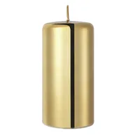 Художественная индивидуализированная Свеча в форме столба с металлическим золотым покрытием-оптовая продажа роскошных ароматизированных свечей