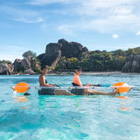 Kayak transparent en polycarbonate, nouveau design, en vente, bateau transparent pour sports nautiques