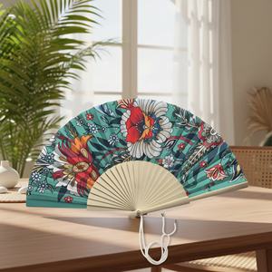 Abanico de Mano Plegable de Bambú y Madera con Logotipo Impreso Personalizado de Alta Calidad al por Mayor para Actividades Promocionales - Product Image 5