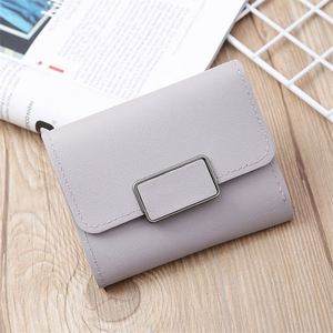 Free Sample oem odm <b>brown</b> coin small full grain pu leather short women <b>wallet</b> - Product Image 4