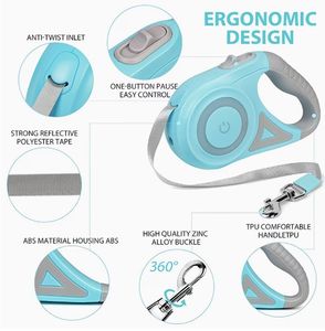 Guinzaglio Retrattile Automatico con Luce LED per Cani di Piccola e Media Taglia, in Nylon per Teddy - Product Image 4