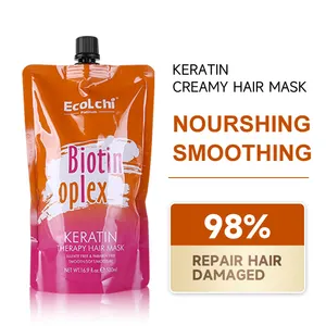 500ml 800ml 1200ml Ecolchi collagene cheratina trattamento maschera per capelli crema fabbrica direttamente personalizzato OEM olio per capelli trattamento proteico