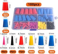 Kit de bouchons coniques en silicone Anken, colorés, électroplaqués, pour couvrir les trous, ensembles de bouchons de protection en caoutchouc, emballage en boîte