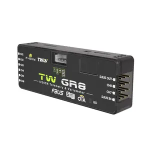 FrSky TW GR8 çift 2.4GHz alıcı dahili hava basıncı sensörü 8PWM kanalları telemetri destekleyebilir