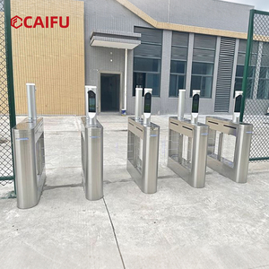 Sistema de Control de Acceso para Edificios de Oficinas y Bibliotecas con Puerta Batiente de Acero Inoxidable, Lector de Tarjetas y Reconocimiento Facial - Product Image 6