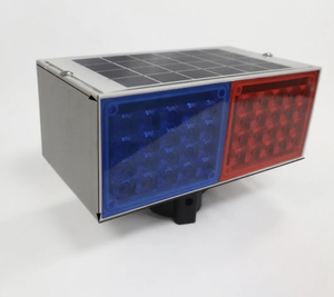 Nhà Máy bán hàng trực tiếp Dual-Sided giao thông LED Đèn hiệu năng lượng mặt trời Strobe ánh sáng màu đỏ màu xanh cho báo động an ninh cảnh báo chế tạo dịch vụ - Product Image 2