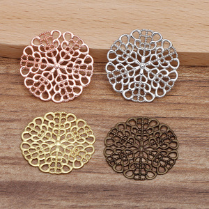 Peça de Flor de 25mm com Revestimento de Cobre em 5 Cores (07549) Fornecimento Imediato Material de Decoração para Penteado de Fantasia Han - Product Image 5