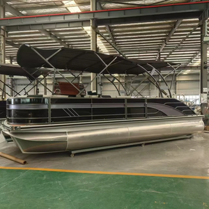Bote Pontón de Lujo, Bote Pontón Flotante Deportivo y Recreativo, Bote Pontón de Aluminio con Motor - Product Image 4