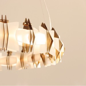Suspension LED Ronde 600mm 800mm 1000mm 1200mm Tricolore Ovale E27 avec Interrupteur pour Salle à Manger, Salon, Hôtels - Product Image 3