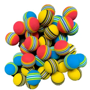 楽しいおもちゃ高品質ゴルフ練習PUボールアウトドアスポーツおもちゃ印刷可能なパターンロゴプロジェクトスタイルエヴァスポンジボール