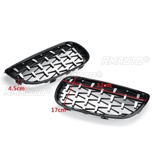 กระจังหน้ารถยนต์ ABS แบบคู่ ลายเพชร Meteor สำหรับ BMW ซีรีส์ 3 รุ่น E90 E92 E93 สีดำโครเมียม เงาดำโครเมียม กระจังหน้าทรงสปอร์ต - Product Image 5