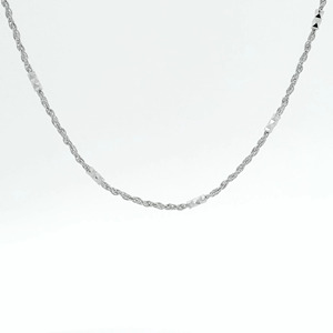 Chic Textured Pineapple Shape White Pt950 Fine <b>Rope</b> <b>Chain</b> Necklace For Ladies Casual Stackable Platinum Jewelry - Product Image 1