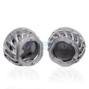 Turbina cuadrada de 2,5 pulgadas con sistema de luz de coche, <span class=keywords><strong>kit</strong></span> de lente de proyector Bixenón <span class=keywords><strong>h7</strong></span>, halos X duales - Product Image 4