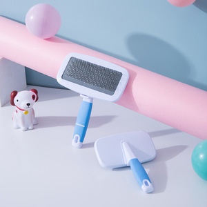 หวีแปรงขนสัตว์เลี้ยงแบบถอดปมได้ ขายดี สำหรับสุนัขและแมว ช่วยกำจัดขนหลุดร่วง หวีเข็ม หวีแบบมีที่วาง - Product Image 4