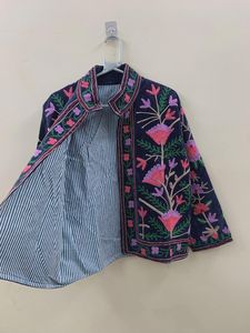 เสื้อแจ็คเก็ตผ้ากำมะหยี่ปักลายสัตว์สไตล์โบฮีเมียนวินเทจ ทำมือ สำหรับฤดูหนาว เหมาะสำหรับทุกเพศทุกวัย  ของขวัญสุดชิค - Product Image 2