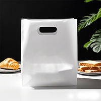 Sac publicitaire en plastique découpé à la forme avec poignée, idéal pour les boutiques de vêtements, vente en gros d'usine