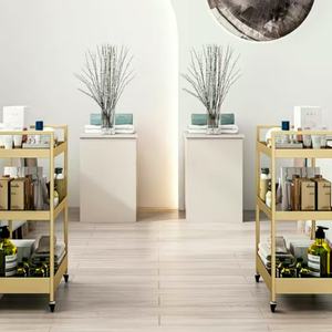 Modern Design Hot-Sale Hairdressing <b>Hand</b> <b>Cart</b> Salon Tools Metal Beauty <b>Trolley</b> with Wheels - Product Image 6