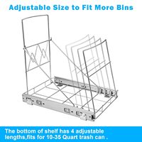 Poubelle coulissante moderne en métal, organiseur de placard de cuisine avec rail coulissant, rangement multifonction durable pour outils