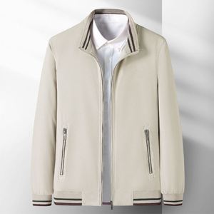 Giacca da Uomo alla Moda con Colletto Rialzato, Chiusura con Cerniera, <span class=keywords><strong>Abbigliamento</strong></span> Casual Trendy <span class=keywords><strong>per</strong></span> <span class=keywords><strong>Giovani</strong></span> e Mezza Età - Product Image 4
