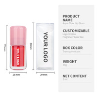 Gloss à lèvres teinté longue tenue hydratant, étiquette privée, logo personnalisé, fini velours, cosmétique en gros