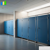 Cabines de toilettes en HPL écologiques, système de cloisons de salle de bain en plastique imperméable pour spa, usage extérieur et hospitalier