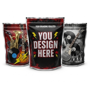 Sachet Doypack en plastique réutilisable, haute résistance, avec fermeture éclair, pour thé matcha, latte, poudre, lait, sucre, aliments pour animaux, gelée (Mylar) - Product Image 1