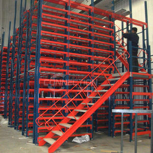 Entresuelo de metal industrial Plataforma de ático Almacén de acero Estante de recogida con protección contra la corrosión Estantes de almacenamiento Uso industrial - Product Image 6