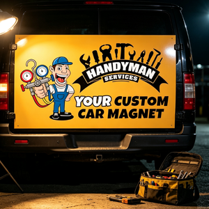 Aimant de <span class=keywords><strong>voiture</strong></span> <span class=keywords><strong>personnalisé</strong></span>, panneau magnétique de véhicule de réparateur de dessins animés, aimant publicitaire d'entreprise personnalisable - Product Image 4