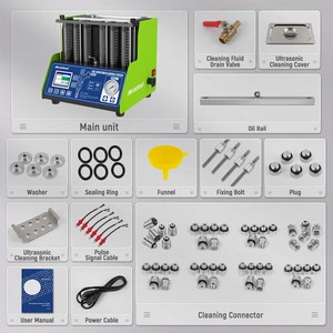 Limpeza Ultrassônica de Injetores Automotivos V310 110V 220V com Logotipo Personalizado, Testador de Injetores GDI de <span class=keywords><strong>6</strong></span> Cilindros, Testador de Bicos de Combustível - Product Image 4