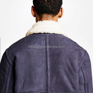 High Quality Custom Design Clothing Manufacturer <b>Suede</b> Zip up <b>Jackets</b> Lamb Wool Lapel With Bottom Fit Casual Wear <b>Suede</b> <b>Jacket</b> - Product Image 3