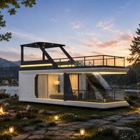 Maison mobile préfabriquée moderne, hôtel de vacances de luxe, maison portable, mini-maison, espace habitable modulaire, capsule spatiale en acier