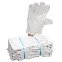 24 fil double-couche toile pleine doublure épaissie électrique de soudage Gants de protection sécurité travail articles