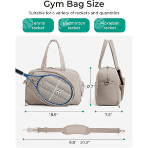 Para <span class=keywords><strong>Amazon</strong></span> New Men and Women Tennis Tote Bag Bolso de poliéster portátil de moda Paquete de 2 bolsas de Bádminton - Product Image 2