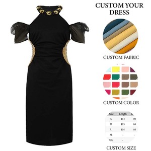 ZYHT 50949 Elegant Rhinestone Decor See Through Double Layer Mesh Black Lady <strong>Dress</strong> Short Sleeve Tight <strong>Sexy</strong> Women <strong>Bodycon</strong> <strong>Dresses</strong> - Product Image 6