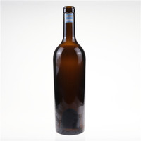 Botol Anggur Antik Hijau/Transparan 750ml, Botol Bordeaux Burgundy dengan Sumbat Kayu, Kemasan Anggur
