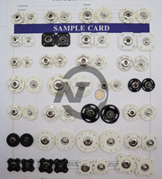 Deux pièces bouton clair transparent blanc rond presse à coudre boutons pression en plastique
