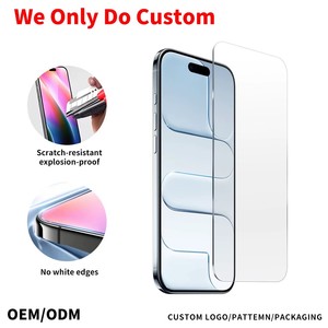 Protection d'écran pour iPhone 16 Pro Max, film en verre trempé HD à couverture intégrale pour la série iPhone 16, emballage personnalisé - Product Image 1