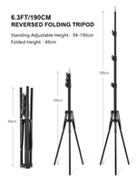 Lampu fotografi berdiri, Tripod kamera dengan stabil dan ringan dapat disesuaikan